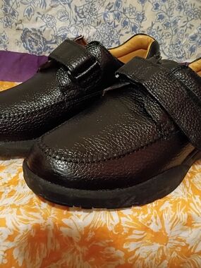 Dr. Comfort Scott 9210 Men's Black Leather Hook & Loop Slip-On Shoes 11.5 XW. BN
